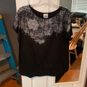 Black Bejeweled Rose shirt